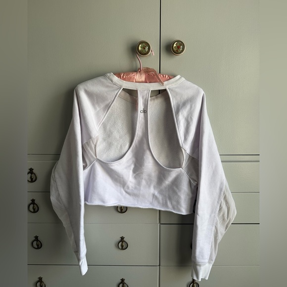 Alo Yoga Crop Top Sweatshirt - Picture 2 of 4